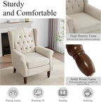Mid-Century Modern 2-Piece Wingback Chair Set - Image 4