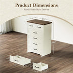 AODK Farmhouse Tall 6 Drawer Dresser - Image 2