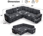 Vipbear 86" Modular Sectional Sleeper Sofa - Image 2