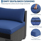 Patio Furniture Sets, 7-Piece Outdoor Sectional Sofa Set - Image 5