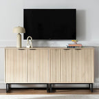 EYYTHUNG Fluted Storage Cabinet Sideboard Buffet Cabinet, Modern Accent Cabinets - Image 5