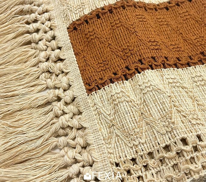 FEXIA Boho Table Runner 60 Inches Long Macrame Summer Decor Coffee Table Cover - Image 7