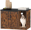 Hzuaneri Cat Litter Box Enclosure, Hidden Litter Box Cabinet Furniture by Hzuaneri