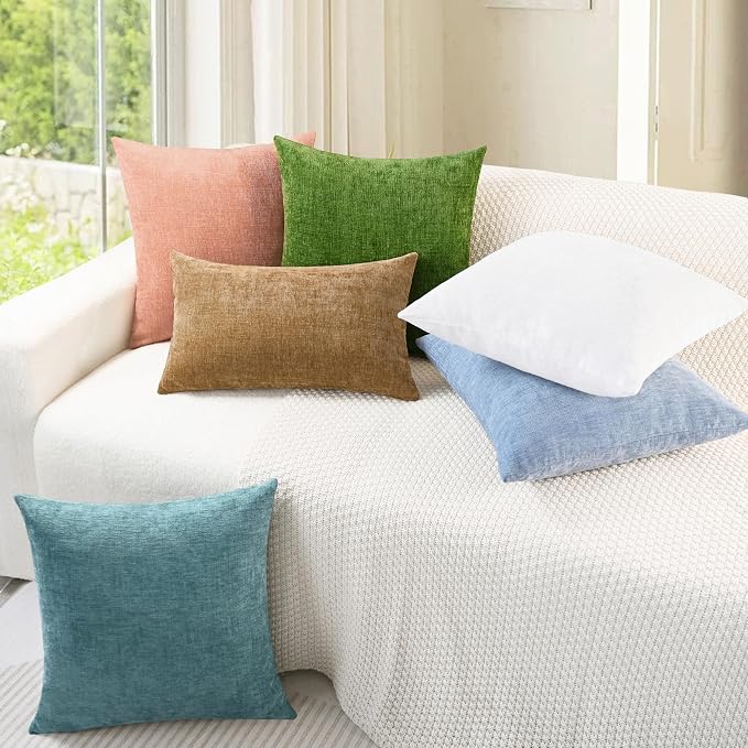 CaliTime Decorative Couch Throw Pillow Covers 26 X 26 Inches Baby Blue | Pack - Image 4