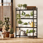 4 Tier Bookshelf 31.49" Width, Tall Book Shelf Storage and Organization - Image 5