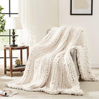 L'AGRATY Chunky Knit Throw Blanket - Image 8
