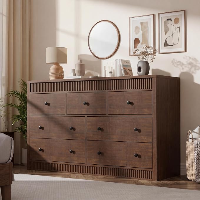 GarveeHome 7 Drawer Dresser for Bedroom, Modern Long Storage Dresser Organizer - Image 4