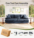 Kidirect 87in U Shaped Couch, Modular Sofa No Tool Assembly, Comfy Sectional - Image 9