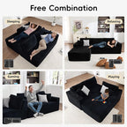 108" Boneless Couch, L-Shaped Modular Sectional Sofa - Image 5