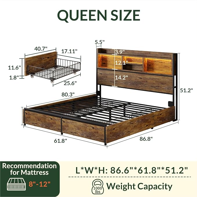 LARMACE Queen Size Bed Frame - Image 2