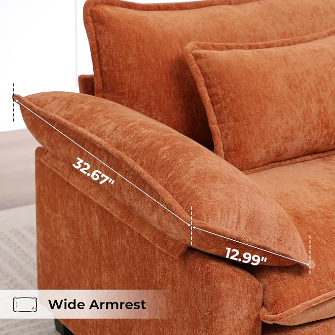 Oversized Accent Chair, Modern Upholstered Armchair Cloud Sofa Chair - Image 7