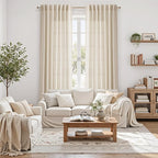 Cream Beige Curtains 90 Inches Long - Image 6