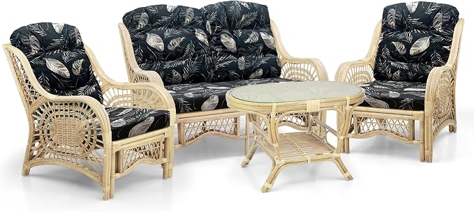 Malibu Lounge Living Accent Armchair Natural Rattan Wicker Handmade Design - Image 5
