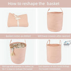 XUANGUO Cotton Rope Laundry Basket Hamper - Image 6