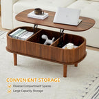 Fully Assembled Fluted Lift Top Coffee Table - Image 5