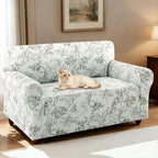 H.VERSAILTEX High Stretch Couch Cover 2 Cushion Sofa Printed Love Seat Couch - Image 2