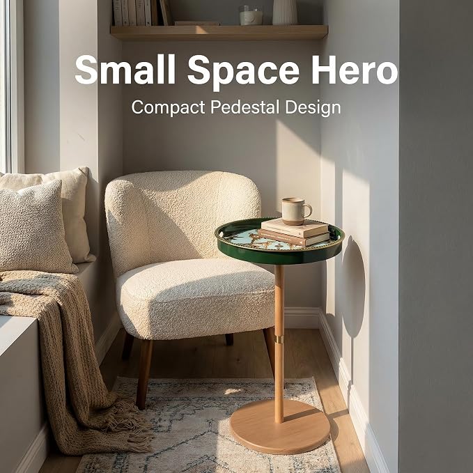 Gesodant Boho Single Leg Round Side Table - Image 4