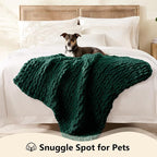 L'AGRATY Chunky Knit Throw Blanket - Image 3
