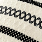 MIULEE Set of 2 Black Boho Decorative Pillow Covers 20x20 Inch | Farmhouse - Image 4