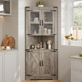 GarveeHome Tall Corner Cabinet, Farmhouse Corner Storage Cabinet by GarveeHome