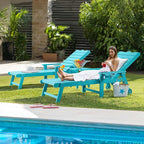 ONBRILL Patio Chaise Lounge Set of 2, Outdoor Lounge Chairs - Image 3