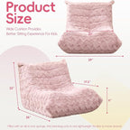 Hobestluk Bean Bag Chair with Memory Foam Ultra Soft Faux Fur Fabric Ergonomic - Image 2