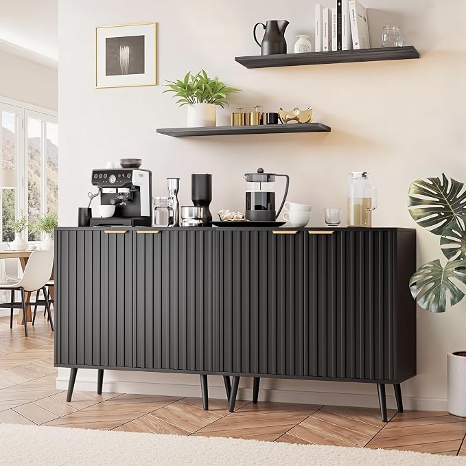 Vrullu Modern Storage Cabinet, Wood Accent Cabinet - Image 2