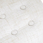 Homepop Home Decor | Upholstered Round Tufted Foot Rest Ottoman | Ottoman - Image 10