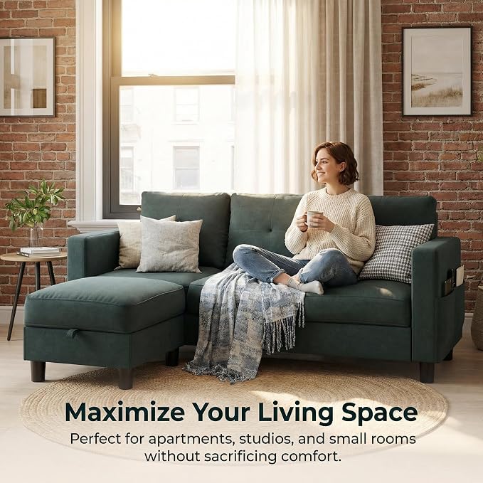 SUNLEI Convertible L-Shaped Sectional Couches - Image 4