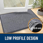 OLANLY 2-Pack Front Door Mats 71x47, Waterproof Heavy-Duty Doormats | Light Gray - Image 4