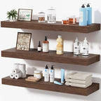 Floating Shelves for Wall, Bathroom Shelves Over Toilet, Wall Shelves & Book by Mifurn