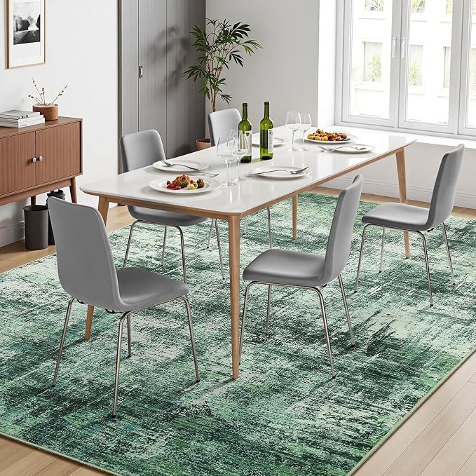 Lofus 5x7 Area Rug for Living Room, Abstract Washable Non-Slip Rugs, Stain - Image 3
