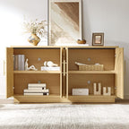Fatmok Buffet Cabinet with Storage, Wood Media TV Console Table Credenza - Image 3