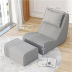 Giant Bean Bag Chair for Adults, Corduroy Chaise Lounge - Image 2