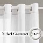 H.VERSAILTEX Linen Curtains Flax Linen Blended Curtain Panels - Image 2