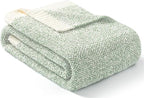 Snuggle Sac Heather Sage Green Throw Blanket - Image 5