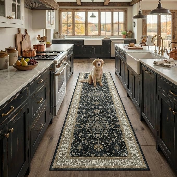 RELEANY Washable Area Rug, Runner 2'x8', Water Repellent, Pet Friendly by RELEANY
