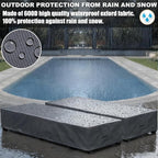 Waterproof Patio Lounge Chair Cover 2 Pack Outdoor Chaise Lounge Covers 600D - Image 5