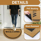 OLANLY Half Circle Front Door Mat, Low Profile Doormat, Stain and Fade Resistant - Image 4