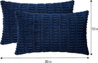 Aegero Pack of 2 Corduroy Decorative Throw Pillow Covers 12x20 Inch - Image 4