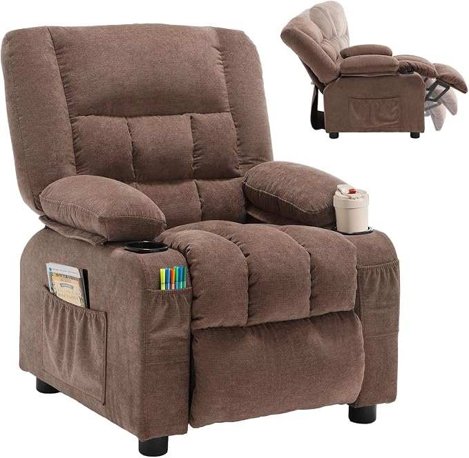 BOSMILLER Kids Recliner Chair， Push Back Toddler Recliner by Bosmiller