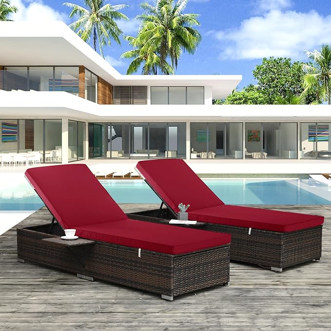 Chaise Lounge Cushion Outdoor, Waterproof and Stain-Resistant Lounge Deck - Image 7