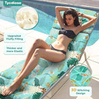 Outdoor Chaise Lounge Chair Cushion Waterproof 74.4 x 22 x 4.7 Inches Thickened - Image 2