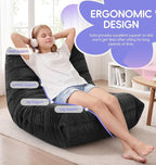 Hobestluk Bean Bag Chair with Memory Foam Ultra Soft Faux Fur Fabric Ergonomic - Image 4