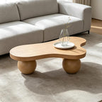 46" Cloud Coffee Table with 3 Ball Legs, Modern Irregular Center Table - Image 3