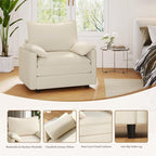Vesgantti 40" Single Seat Sofa, Comfy Cloud Couch Deep Seat Upholstered Couch - Image 5