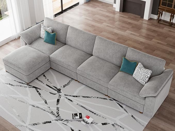 EASE MOOSE Oversized Modular Sectional Sofa, Modern Oversized L Shape Sectional - Image 4