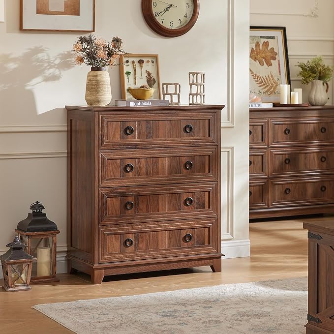 Joaxswe Farmhouse 4 Drawer Dresser - Image 8