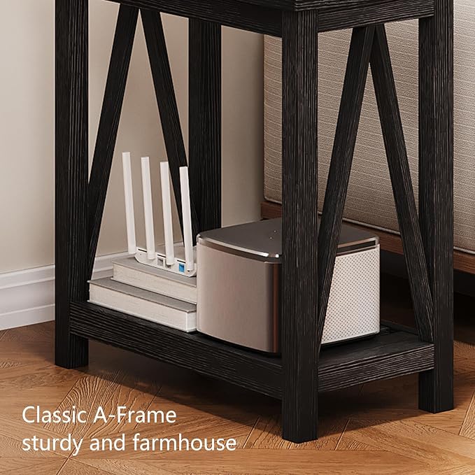 ChooChoo Farmhouse End Table, Narrow Side Table, Slim End Table - Image 6