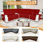 HDCAXKJ 100% Waterproof Reclining Sectional Couch Covers L Shape Recliner Sofa - Image 6